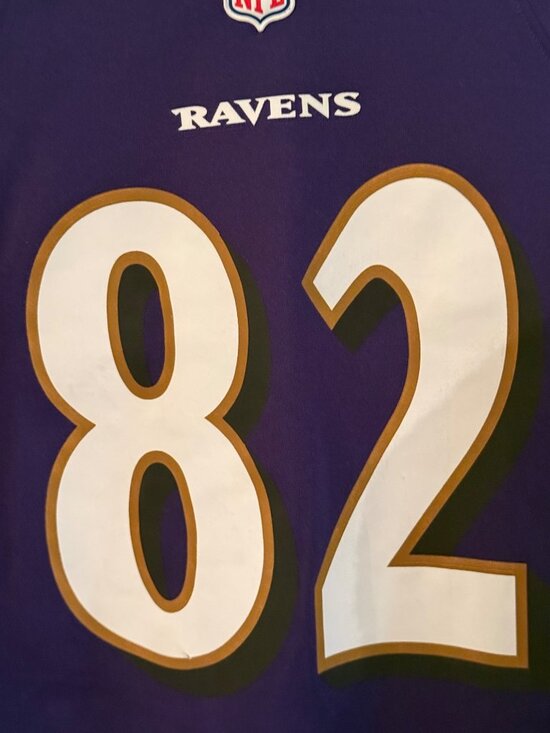 Nike Baltimore Ravens Torrey Smith # 82 Purple Home Jersey Size Men's Large - Picture 3 of 6